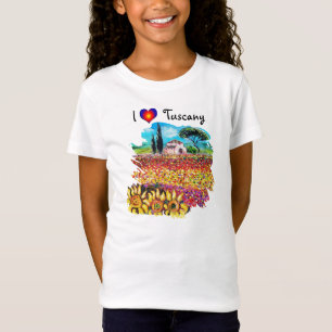 CAMISETA EU AMO TOSCÂNIA E GIRASSÓIS