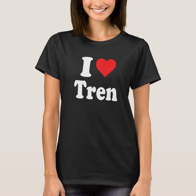 Camiseta Eu Amo Tren Distressed Retro Vintage 1 (Frente)