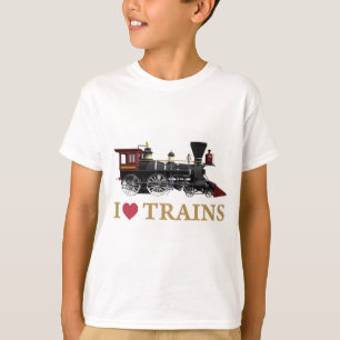 Camiseta Eu amo trens
