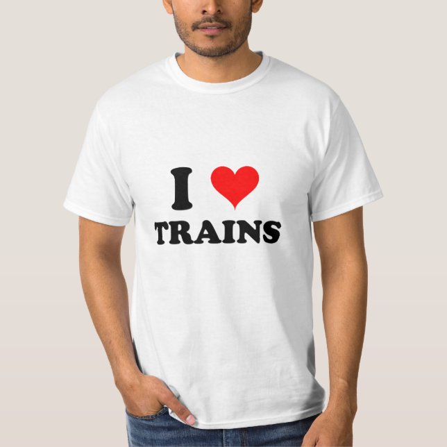 Camiseta Eu amo trens (Frente)