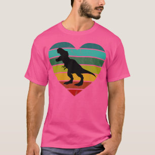 Camiseta Eu Amo Trex Heart Dino Kids Dinossauro