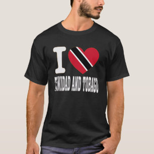 Camiseta Eu Amo Trinidad e Tobago Coração Souvenir Amantes