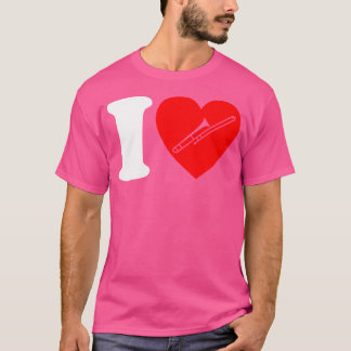 Camiseta Eu Amo Trombone Marching Band Orquestra Trombonist