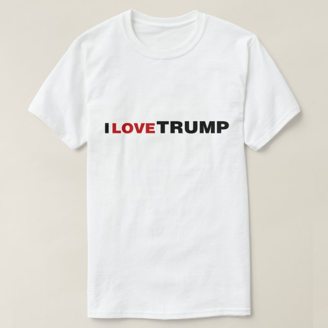 Camiseta Eu Amo Trump (Frente do Design)