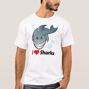 Camiseta Eu amo tubarões