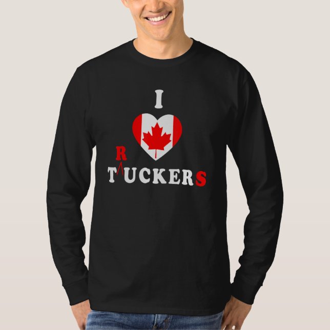 Camiseta Eu Amo Tucker Funny Trucker Freedom Convoy 2022 Me (Frente)