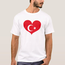 Camiseta Eu Amo Turkiye Flag