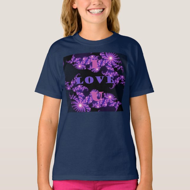 Camiseta Eu amo U Hakuna matata Toddler Long Sleeve TShirt (Frente)