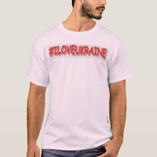 Camiseta "#EU AMO UCRÂNIA" Design. Compre agora