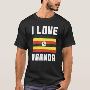 Camiseta Eu Amo Uganda Eu Adoro Uganda Viagens em Família U