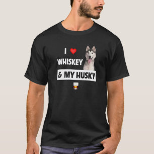Camiseta Eu Amo Uísque E Minha Mãe Husky Pai Cachorro Beben