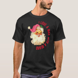 Camiseta Eu Amo Um Homem Com Uma Barba Retrorando Papais no