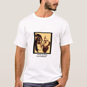 Camiseta Eu amo um homem em um turbante
