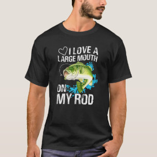 Camiseta Eu Amo Uma Boca Grande No Meu Pescar