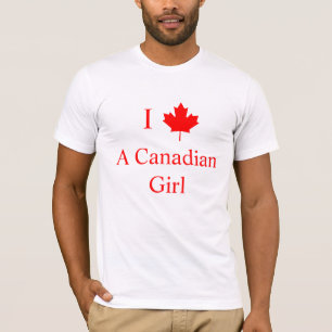Camiseta Eu amo uma menina canadense