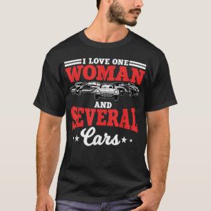 Camiseta Eu Amo Uma Mulher E Vários Carros Mecânico Auto