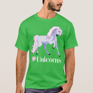 Camiseta Eu Amo Unicórnios