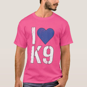 Camiseta Eu Amo Unidade Canina Polícia Cão Oficial Canino