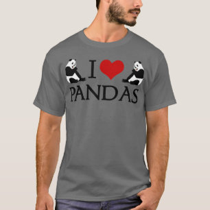 Camiseta Eu Amo Ursos de Panda