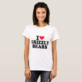 Camiseta Eu Amo Ursos Grizzly