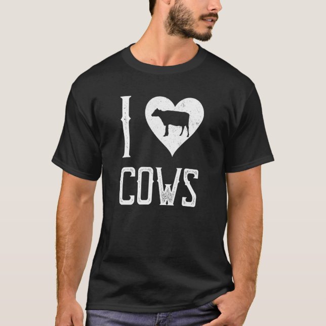 Camiseta Eu Amo Vacas (Frente)