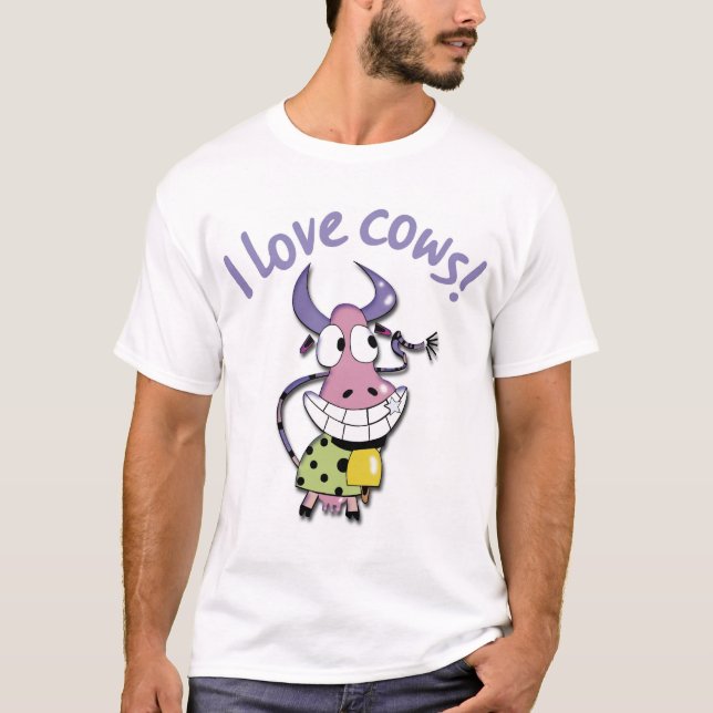 Camiseta Eu amo vacas! (Frente)