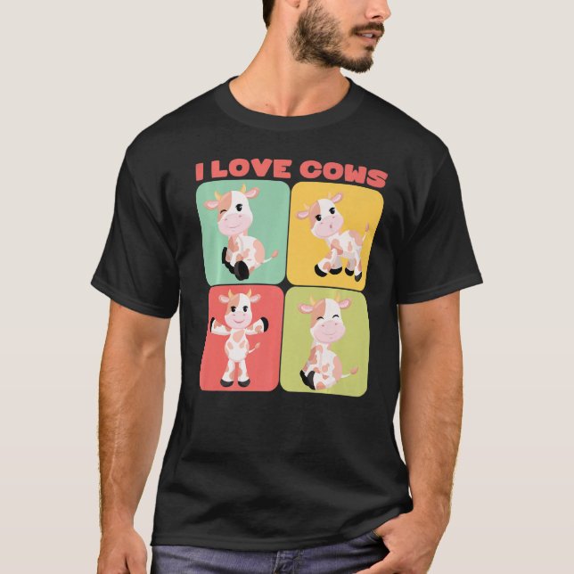 Camiseta Eu amo vacas (Frente)