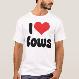 Camiseta Eu Amo Vacas de Coração