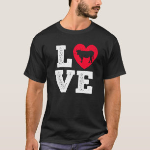 Camiseta Eu Amo Vacas Fazenda Fazendeiro Retro &
