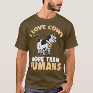 Camiseta Eu Amo Vacas Mais Do Que Humanos