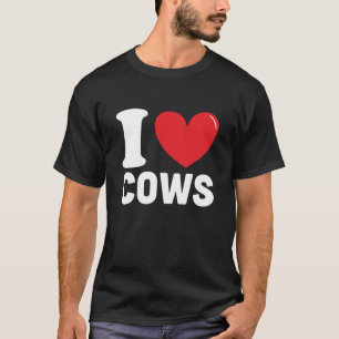 Camiseta Eu amo vacas, melhor presente de amante de vaca