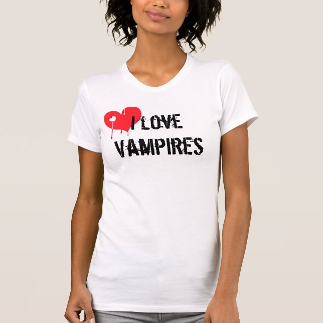 Camiseta Eu amo vampiros (Frente)