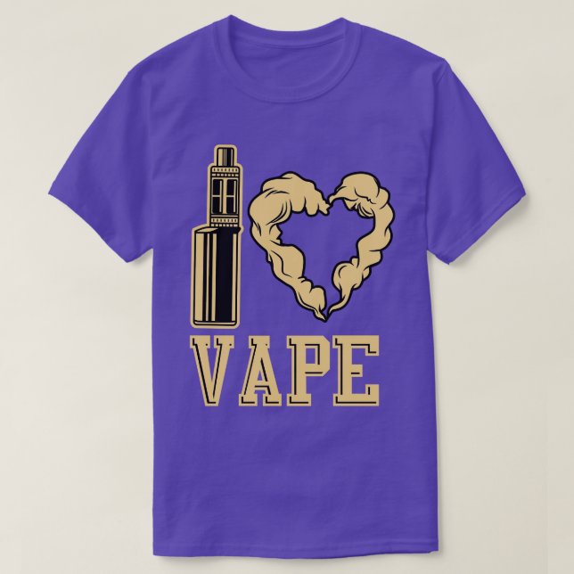 CAMISETA EU AMO VAPE (Frente do Design)