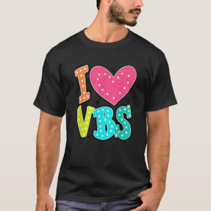 Camiseta Eu Amo VBS 2024 Faculdade de Bíblias de Férias Chr