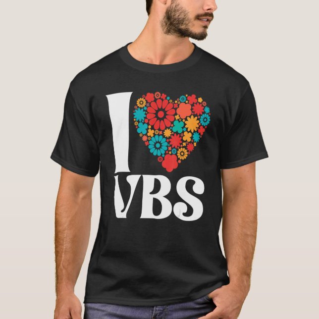 Camiseta Eu Amo VBS Férias Bíblia Escola Professora Chri (Frente)