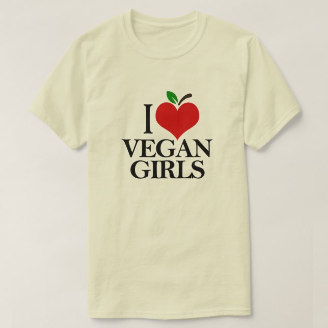 Camiseta EU AMO VEGAN GIRLS T-Shirt (Frente do Design)