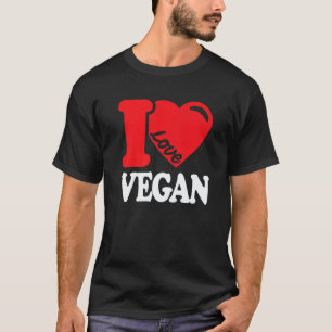 Camiseta Eu Amo Vegan Vintage Retro Coração Vegan Base Veg