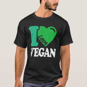Camiseta Eu Amo Vegano - Coração Vintage Retro Vegano Basea