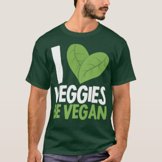 Camiseta Eu Amo Veggg Ser Vegan Herbivore Vegetarian Vegan