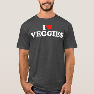 Camiseta Eu Amo Veggies Vegetariana Engraçada Eu Amo Veggen