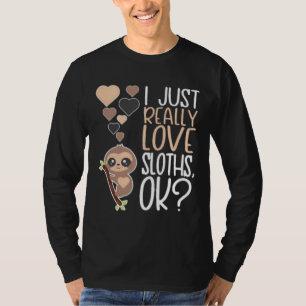 Camiseta Eu Amo Verdadeiramente As Lama Ok ، preguiça