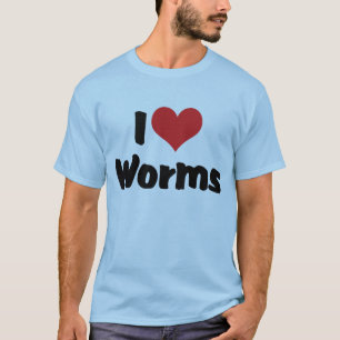 Camiseta Eu Amo Vermes do Coração