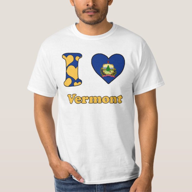 Camiseta Eu amo Vermont (Frente)