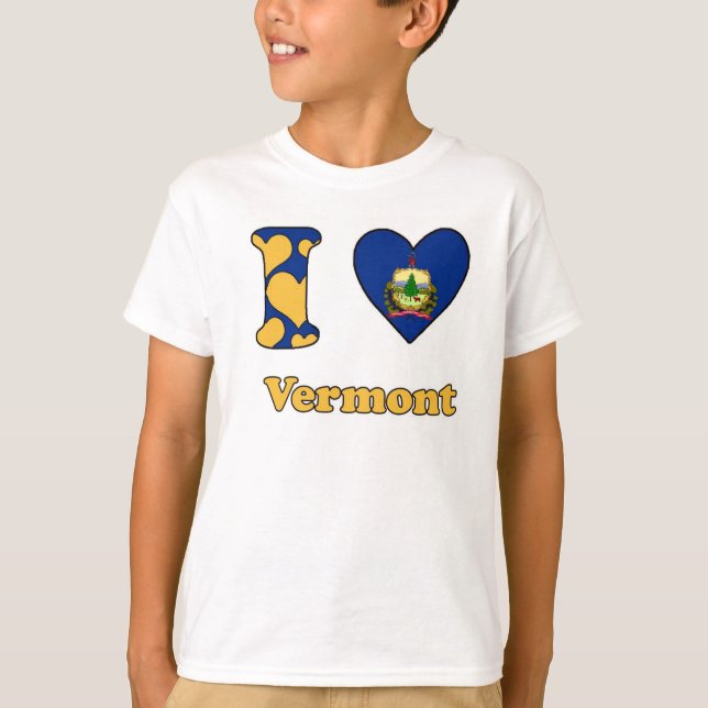 Camiseta Eu amo Vermont (Frente)