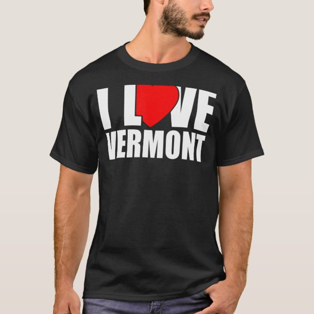 Camiseta Eu Amo Vermont (Frente)