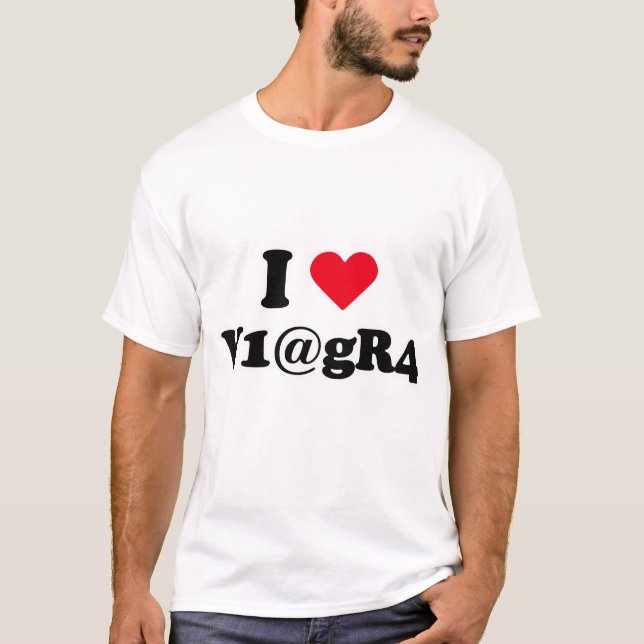 Camiseta Eu amo viagra (Frente)