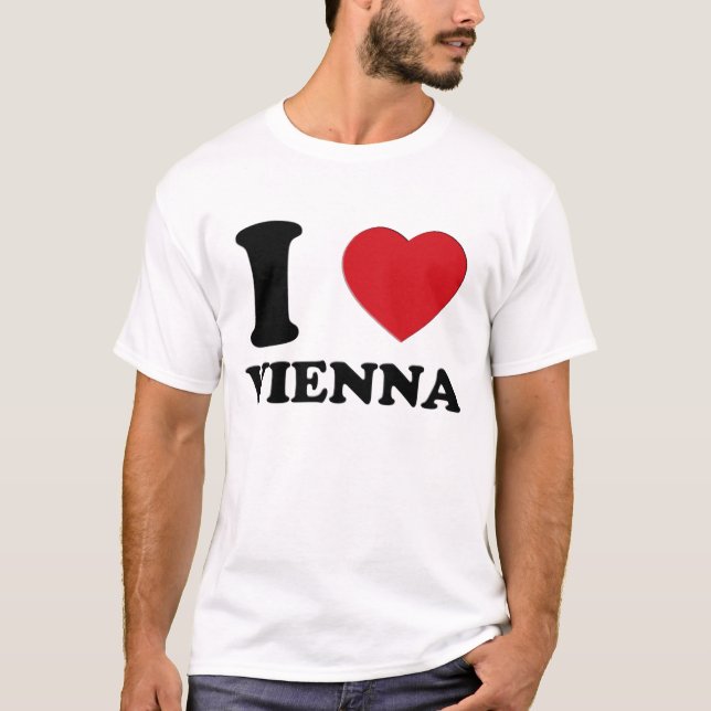 CAMISETA EU AMO VIENA 3D (Frente)