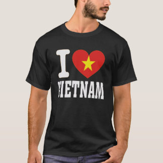 Camiseta Eu Amo Vietnam Coração Souvenir Amantes Orgulho Vi