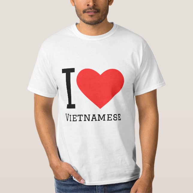 Camiseta Eu amo vietnamita (Frente)