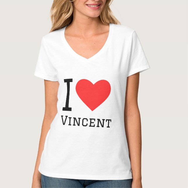 Camiseta Eu amo Vincent (Frente)